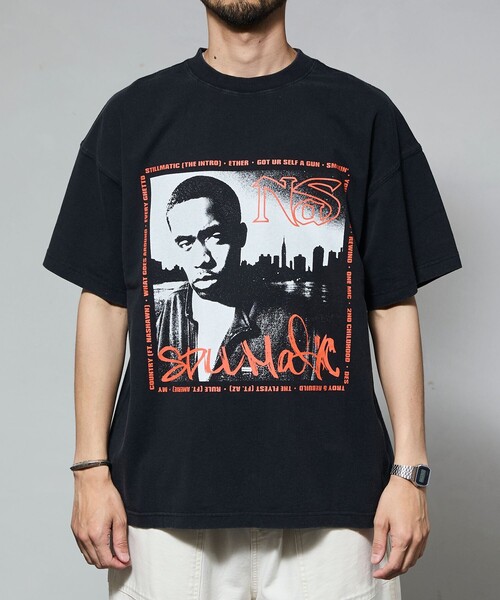 ★日本未入荷*SCOTCH&SODA*FRONT AND BACK プリントTシャツ/T★ セール】【EXCLUSIVE】 Nas front print S/S Tee /ナズ フロント