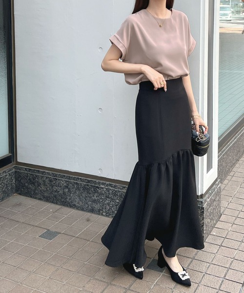 トップス futaM セール】【新色追加】zip付とろみTブラウス / 2way（シャツ