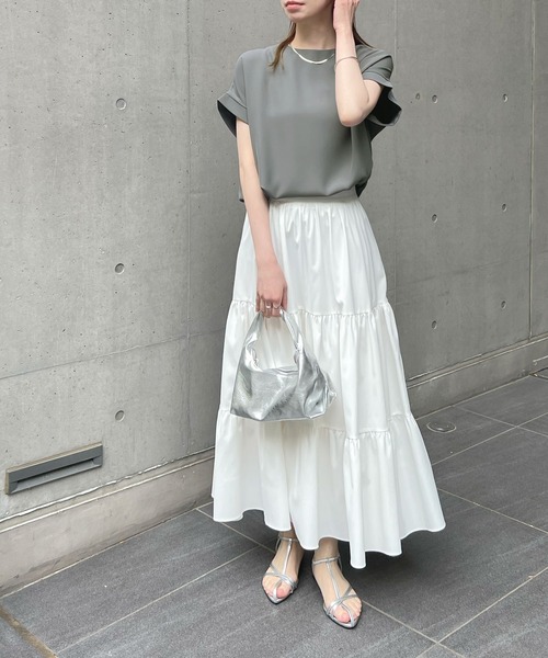 トップス FUMI FUMIKA UCHIDA/フミカウチダ】NEPPED DENIM SQUARE-NECK TOP V-TP006の