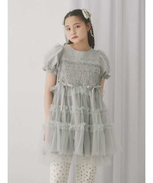 美品　merry jenny ノースリーブミニワンピース checkミニキャミワンピース[品番：MKSW0048631]｜merry jenny
