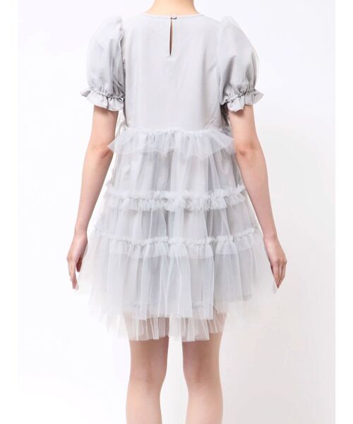 merry jenny（メリージェニー）の「チュールパフスリーブミニワンピース（ワンピース・レディース・ブラウン/ピンク/ブルー/アイボリー・FREE）」の13枚目の写真