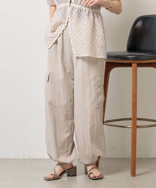 Jena espace merveilleux（ジェナ　エスパスメルヴェイユ）の「ナイロンパラシュートパンツ（その他パンツ・レディース・グレー/アイボリー/ブラック・FREE）」の3枚目の写真