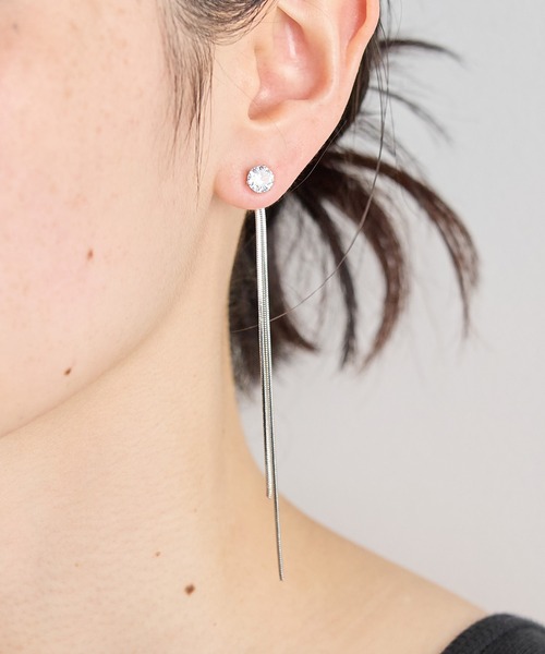 セール】2WAYロングチェーンピアス【サージカルステンレス】（ピアス