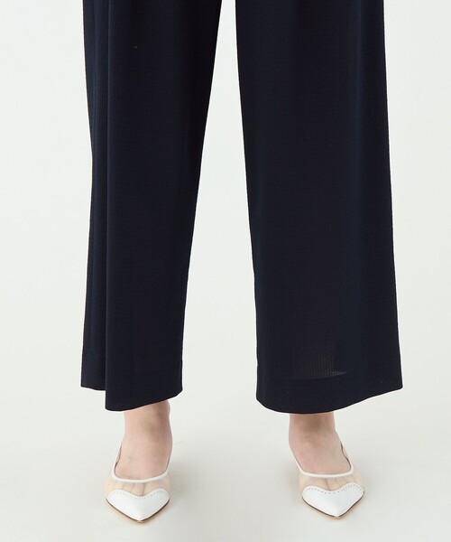 BALLSEY（ボールジィ）の「プラッドジャージー タックワイドパンツ（その他パンツ・レディース・ライトベージュ/ネイビー/ライトグリーン・36/34）」の12枚目の写真