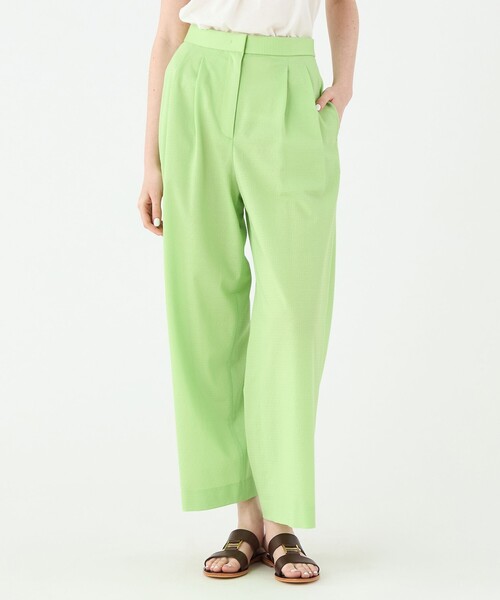 BALLSEY（ボールジィ）の「プラッドジャージー タックワイドパンツ（その他パンツ・レディース・ライトベージュ/ネイビー/ライトグリーン・36/34）」の15枚目の写真