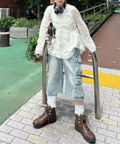 Alley Tokyo（アリートーキョー）の「ポケいっぱいデニムハーパン（デニムパンツ・レディース・サックスブルー・F）」の17枚目の写真