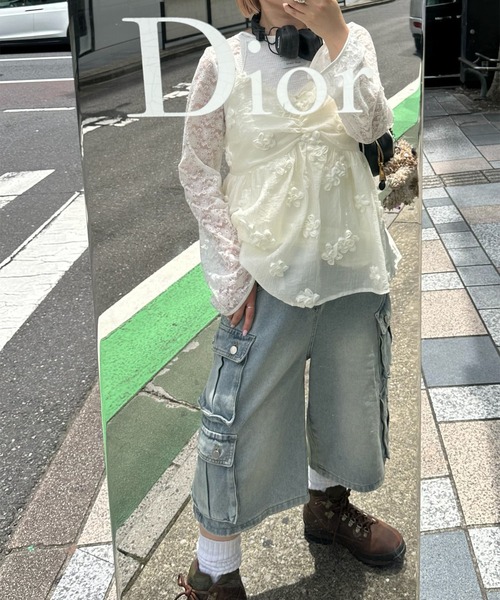 Alley Tokyo（アリートーキョー）の「ポケいっぱいデニムハーパン（デニムパンツ・レディース・サックスブルー・F）」の14枚目の写真