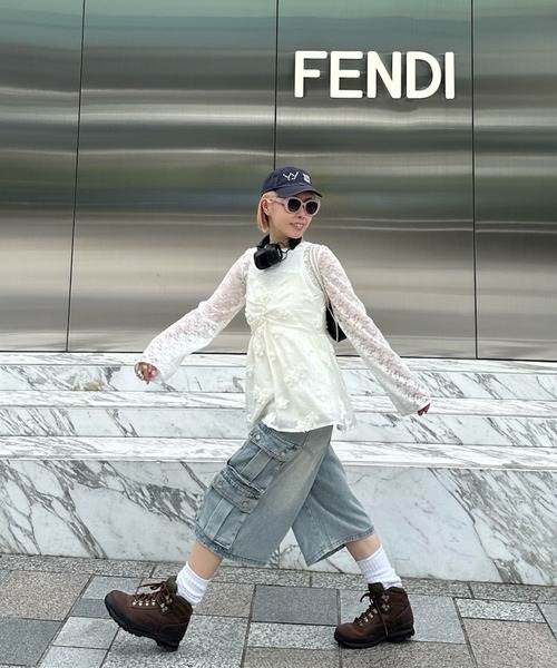 Alley Tokyo（アリートーキョー）の「ポケいっぱいデニムハーパン（デニムパンツ・レディース・サックスブルー・F）」の11枚目の写真