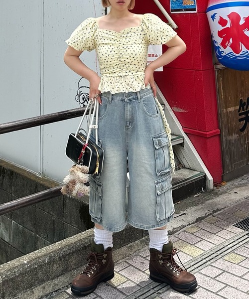 Alley Tokyo（アリートーキョー）の「ポケいっぱいデニムハーパン（デニムパンツ・レディース・サックスブルー・F）」の16枚目の写真