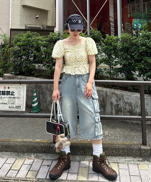 Alley Tokyo（アリートーキョー）の「ポケいっぱいデニムハーパン（デニムパンツ・レディース・サックスブルー・F）」の8枚目の写真