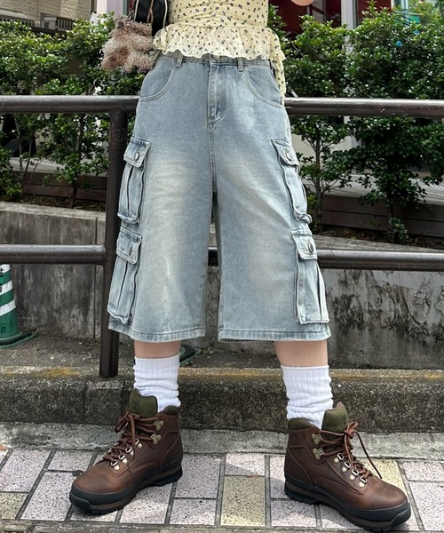 Alley Tokyo（アリートーキョー）の「ポケいっぱいデニムハーパン（デニムパンツ・レディース・サックスブルー・F）」の18枚目の写真