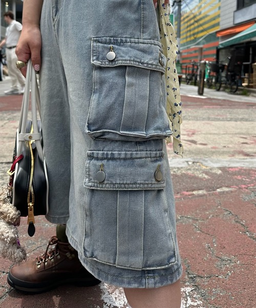 Alley Tokyo（アリートーキョー）の「ポケいっぱいデニムハーパン（デニムパンツ・レディース・サックスブルー・F）」の19枚目の写真