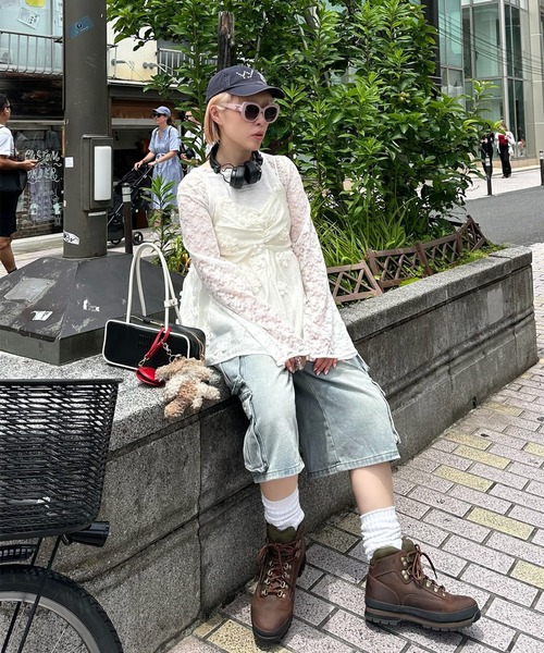 Alley Tokyo（アリートーキョー）の「ポケいっぱいデニムハーパン（デニムパンツ・レディース・サックスブルー・F）」の13枚目の写真