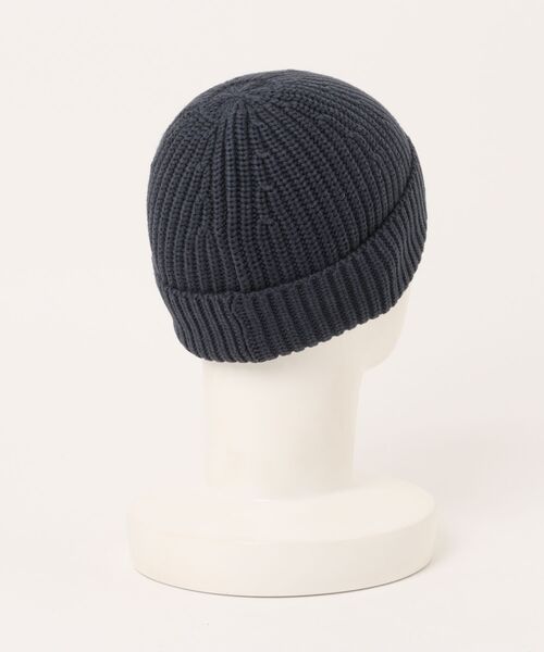 G-STAR（ジースター）の「ORIGINALS FISHERMAN BEANIE/ブランドロゴフィッシャーマンニットキャップ/ショートニットワッチ（ニットキャップ/ビーニー・メンズ・ダークブルー/ホワイト系その他・ONE SIZE）」の5枚目の写真