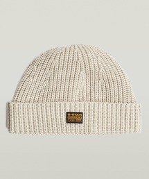 G-STAR（ジースター）の「ORIGINALS FISHERMAN BEANIE/ブランドロゴフィッシャーマンニットキャップ/ショートニットワッチ（ニットキャップ/ビーニー）」