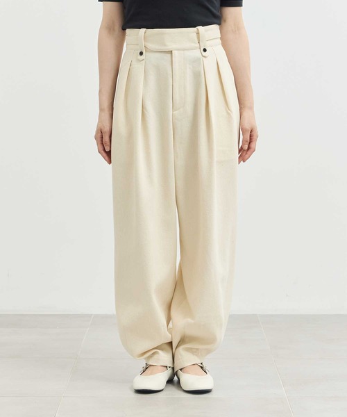 【Studio Doe】Cotton Cocoon Pants コクーンパンツ ZOZOTOWN限定》【Louren/ローレン】slab cotton cocoon pants