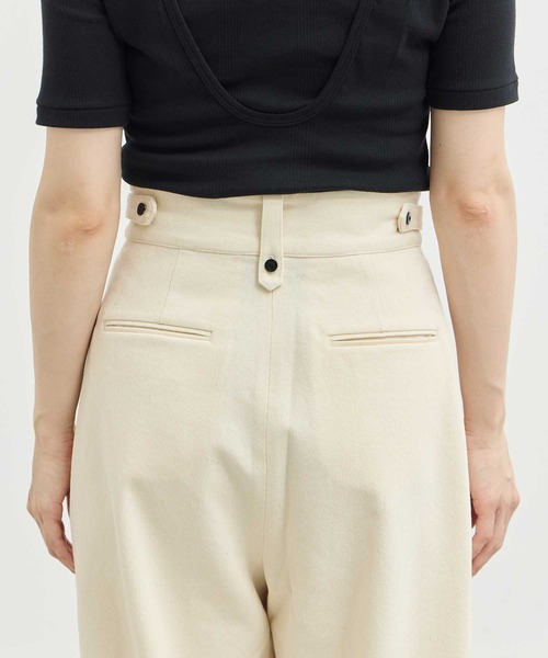 【新品】louren コクーンパンツ S カーキ ZOZOTOWN限定》【Louren/ローレン】slab cotton cocoon pants