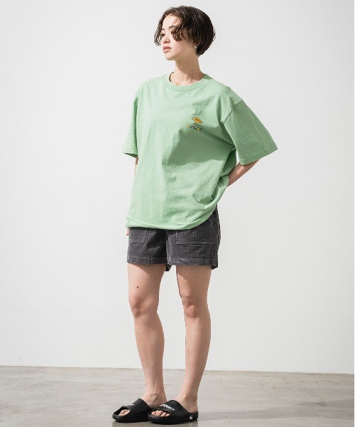 OFFSHORE(オフショア)の「OSxALMOND PELICAN TEE(Tシャツ/カットソー・メンズ・ピンク/グリーン・L/S/M)」の8枚目の写真