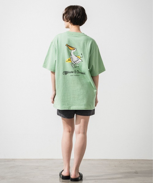 OFFSHORE(オフショア)の「OSxALMOND PELICAN TEE(Tシャツ/カットソー・メンズ・ピンク/グリーン・L/S/M)」の10枚目の写真