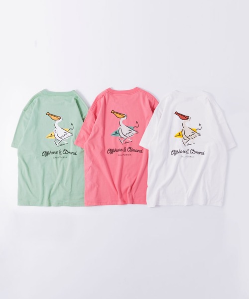 OFFSHORE(オフショア)の「OSxALMOND PELICAN TEE(Tシャツ/カットソー・メンズ・ピンク/グリーン・L/S/M)」の21枚目の写真