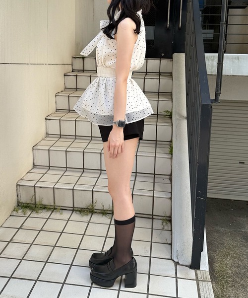 NOMAE(ノーマエ)の「アメスリリボンブラウス(シャツ/ブラウス・レディース・ホワイト/ブラック系その他/アイボリー/グリーン/ホワイト系その他・FREE)」の11枚目の写真