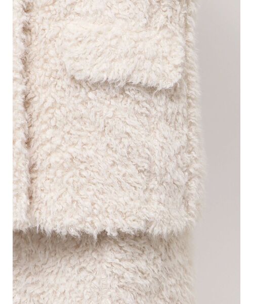 Htage（テージ）の「【Htage】ビッグシルエットボアジャケット（テーラードジャケット・レディース・アイボリー/ブラック・FREE）」の17枚目の写真