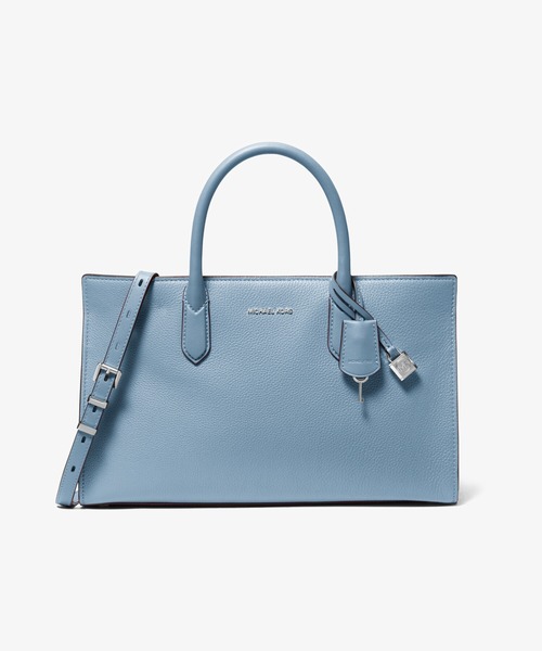 MICHAEL KORS(マイケルコース)の「SCARLETT レザー サッチェル ミディアム(ハンドバッグ・レディース・ブルー系・FREE)」の1枚目の写真