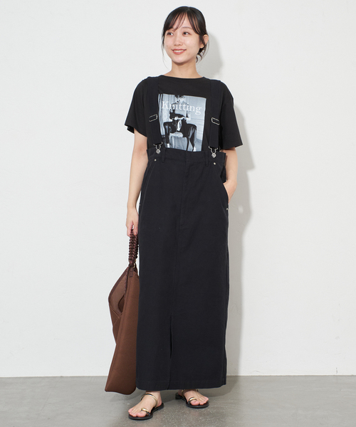 WEB限定/追加》ハイウエストジャンパースカート（スカート）｜SLOBE