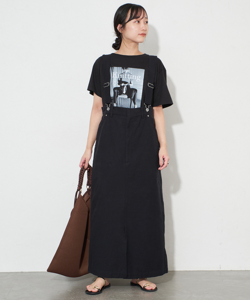 WEB限定/追加》ハイウエストジャンパースカート（スカート）｜SLOBE