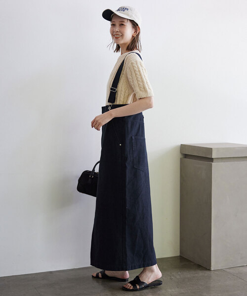 WEB限定/追加》ハイウエストジャンパースカート（スカート）｜SLOBE