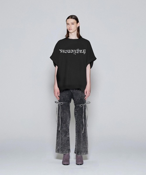 SHAREEF(シャリーフ)の「GEORGETTE JQ P/O "fragileness"(Tシャツ/カットソー・メンズ・ホワイト/ブラック・1/2)」の11枚目の写真