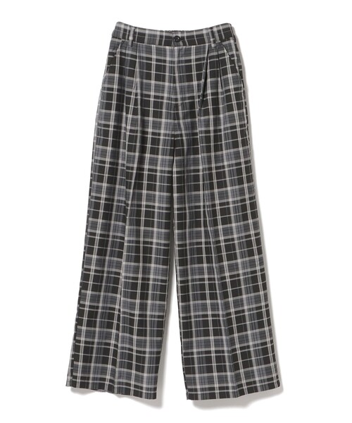BEAMS HEART（ビームスハート）の「チェック スラックス ワイド パンツ（スラックス・レディース・ブラック/ブラウン・FREE）」の11枚目の写真