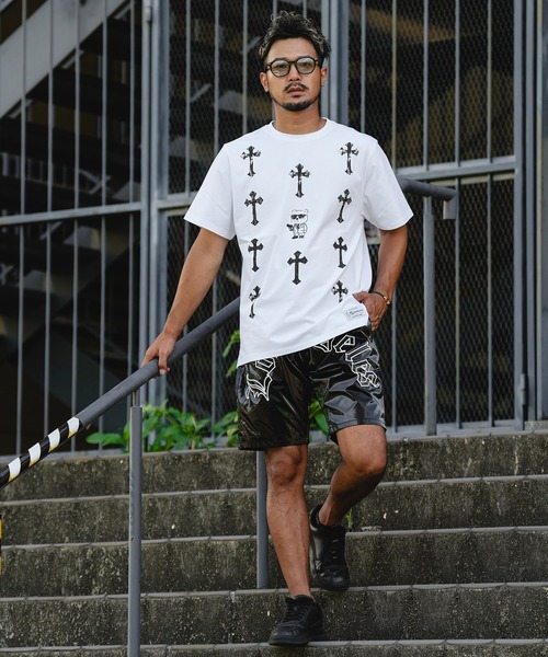 adamsJUGGLER（アダムスジャグラー）の「W/Rメニークロス＆ベアーティー（Tシャツ/カットソー・メンズ・ブラック/ホワイト・L/XL/M）」の22枚目の写真