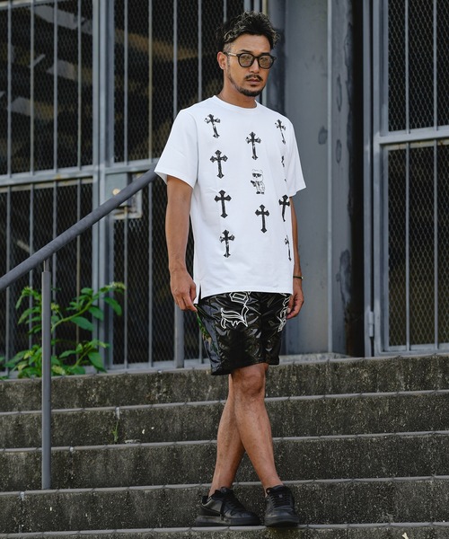 adamsJUGGLER（アダムスジャグラー）の「W/Rメニークロス＆ベアーティー（Tシャツ/カットソー・メンズ・ブラック/ホワイト・L/XL/M）」の4枚目の写真