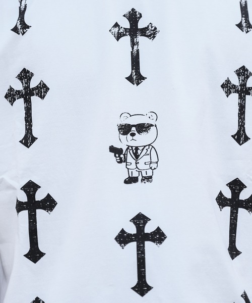adamsJUGGLER（アダムスジャグラー）の「W/Rメニークロス＆ベアーティー（Tシャツ/カットソー・メンズ・ブラック/ホワイト・L/XL/M）」の18枚目の写真