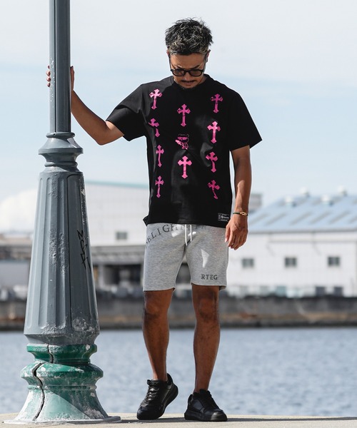 adamsJUGGLER（アダムスジャグラー）の「W/Rメニークロス＆ベアーティー（Tシャツ/カットソー・メンズ・ブラック/ホワイト・L/XL/M）」の3枚目の写真