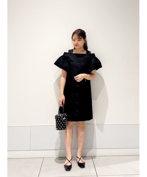 セール】【LOULOU WILLOUGHBY】フラワージャガードミニワンピース