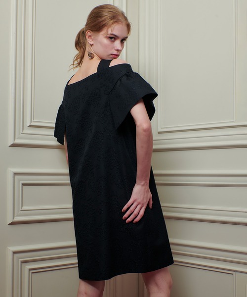 セール】【LOULOU WILLOUGHBY】フラワージャガードミニワンピース