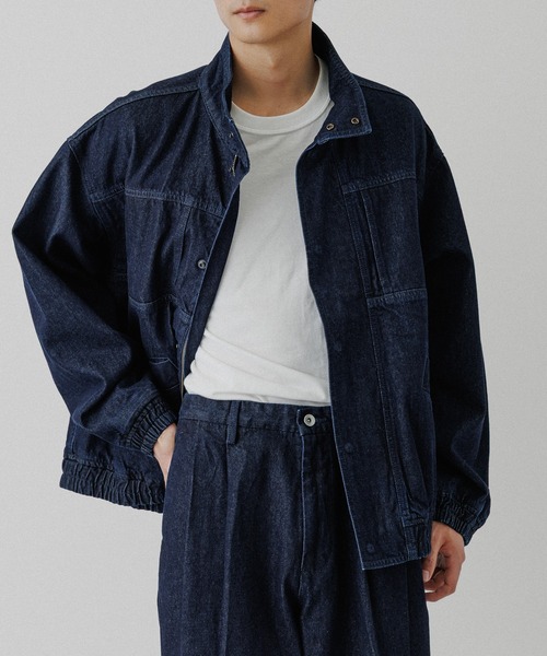 【美品】ADAM ET ROPE' 濃紺 デニムジャケット コットンUSA】ビックシルエット デニムジャケット/サステナブル