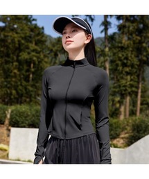 Ritzy（リッツィー）の「4色展開　UVカット紫外線防止速乾冷感素材 立ち襟とフルジップの仕様活動しやすい ラッシュガード（ラッシュガード・レディース）」