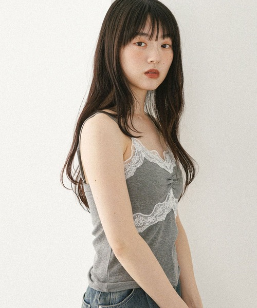 kimico♡レース被布 バックレースキャミ（キャミソール）｜flower（フラワー）の