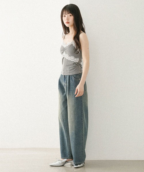 カップ付きレースキャミ 579837（キャミソール）｜Heather（ヘザー）の