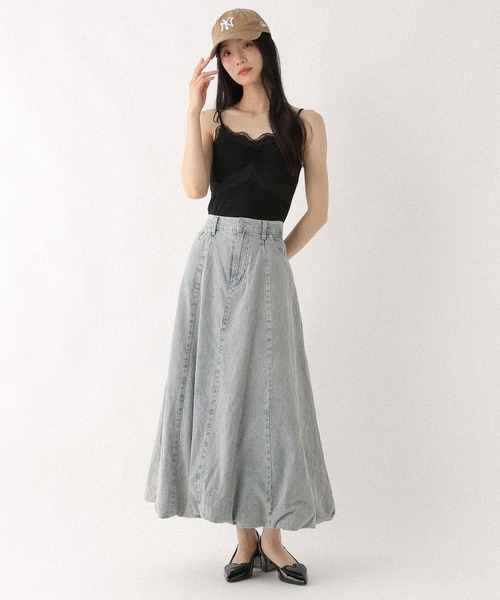 Heather（ヘザー）の「カップ付きレースキャミ　579837（キャミソール・レディース・アイボリー/ブラック/グレー/ブラック系その他/オフホワイト・S/M）」の19枚目の写真