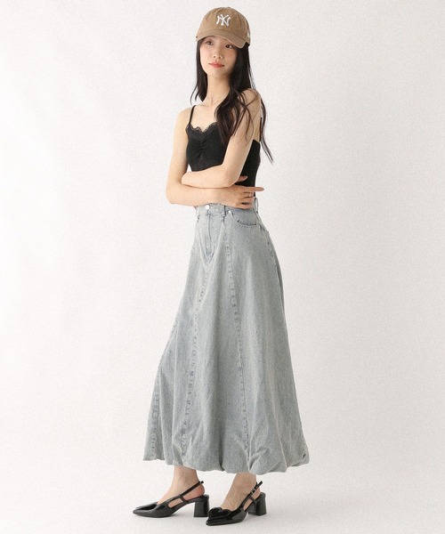 Heather（ヘザー）の「カップ付きレースキャミ　579837（キャミソール・レディース・アイボリー/ブラック/グレー/ブラック系その他/オフホワイト・S/M）」の18枚目の写真