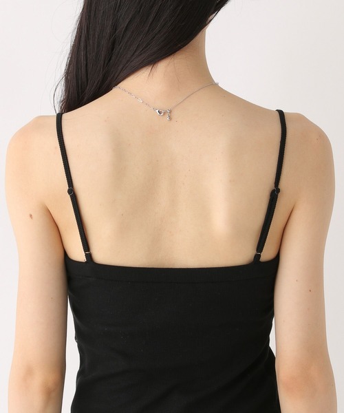 Heather（ヘザー）の「カップ付きレースキャミ　579837（キャミソール・レディース・アイボリー/ブラック/グレー/ブラック系その他/オフホワイト・S/M）」の11枚目の写真