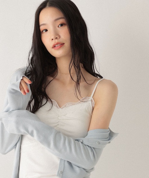 カップ付きレースキャミ 579837（キャミソール）｜Heather（ヘザー）の