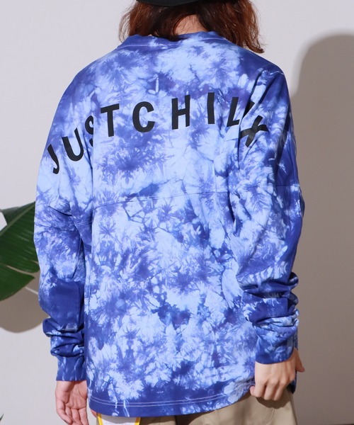 ONEXONE/ワンフォーワン タイダイ JUSTCHILAXTシャツ（Tシャツ