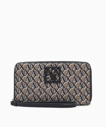 ★ARMANI EXCHANGE★ 財布 ベージュ A|X アルマーニ エクスチェンジ】BOXロゴバックル ジップ