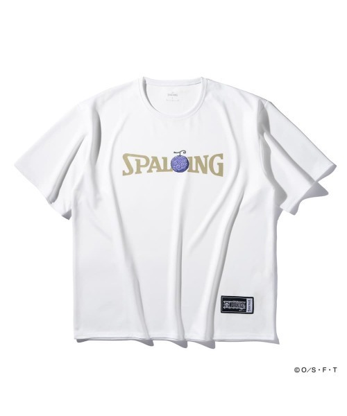 SPALDING(スポルディング)の「【SPALDING/スポルディング】Tシャツ ONE PIECE ゴムゴムの実 ロゴ/吸水速乾機能・UVカット機能・アニメ半袖Tシャツ(Tシャツ/カットソー・メンズ・ブラック/ホワイト/パープル・LARGE/MEDIUM)」の6枚目の写真