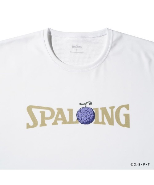 SPALDING(スポルディング)の「【SPALDING/スポルディング】Tシャツ ONE PIECE ゴムゴムの実 ロゴ/吸水速乾機能・UVカット機能・アニメ半袖Tシャツ(Tシャツ/カットソー・メンズ・ブラック/ホワイト/パープル・LARGE/MEDIUM)」の7枚目の写真